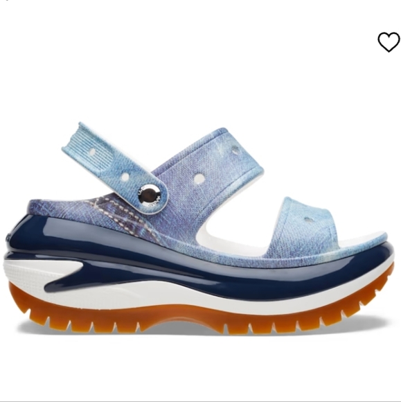 CROCS Shoes - CROCS Mega Crush Denim Sandal Women's 9